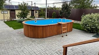 Пластиковый овальный бассейн, 5000х2400х1400 мм